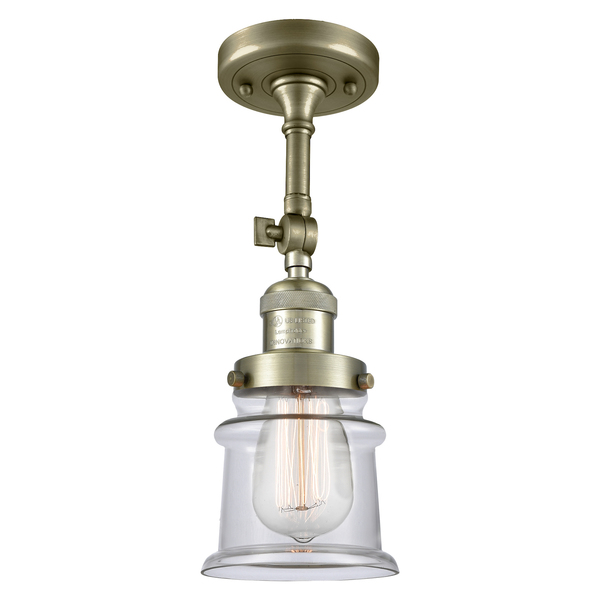 Innovations Lighting One Light Vintage Dimmable Led Semi-Flush Mount 201F-AB-G182-LED